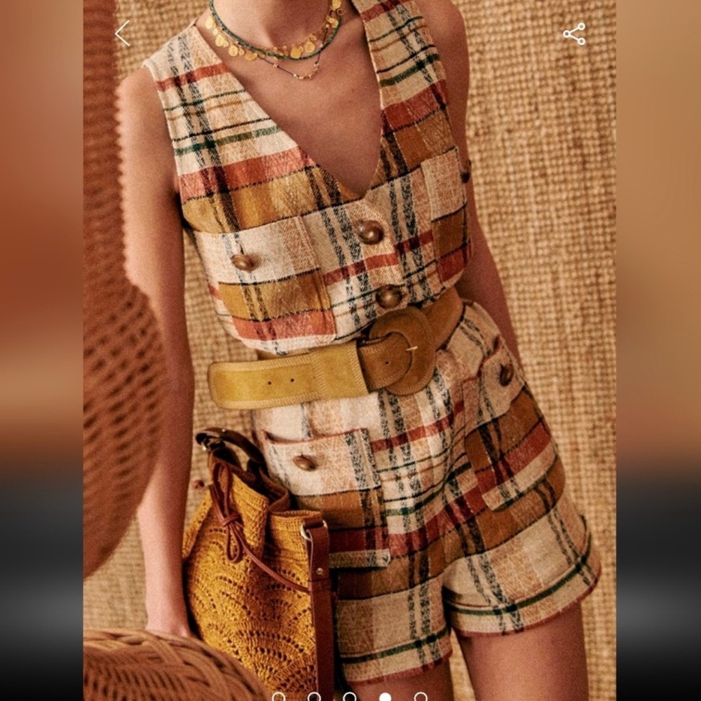 Sézane Jacquard Texan Romper